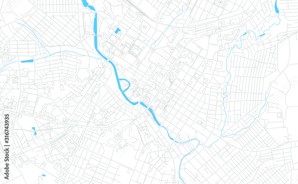 Kropyvnytskyi, Ukraine bright vector map