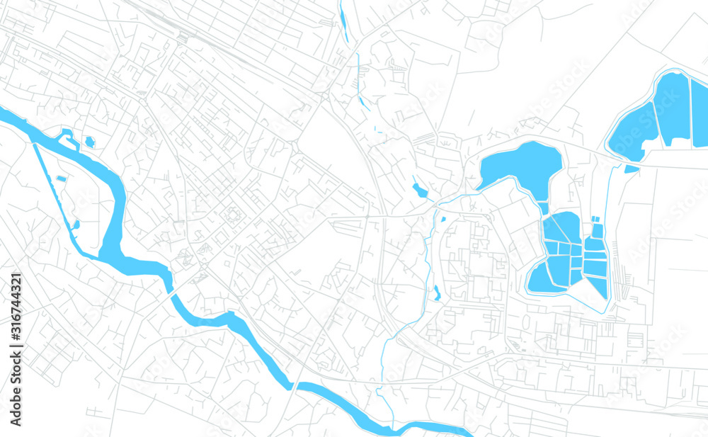 Bila Tserkva, Ukraine bright vector map