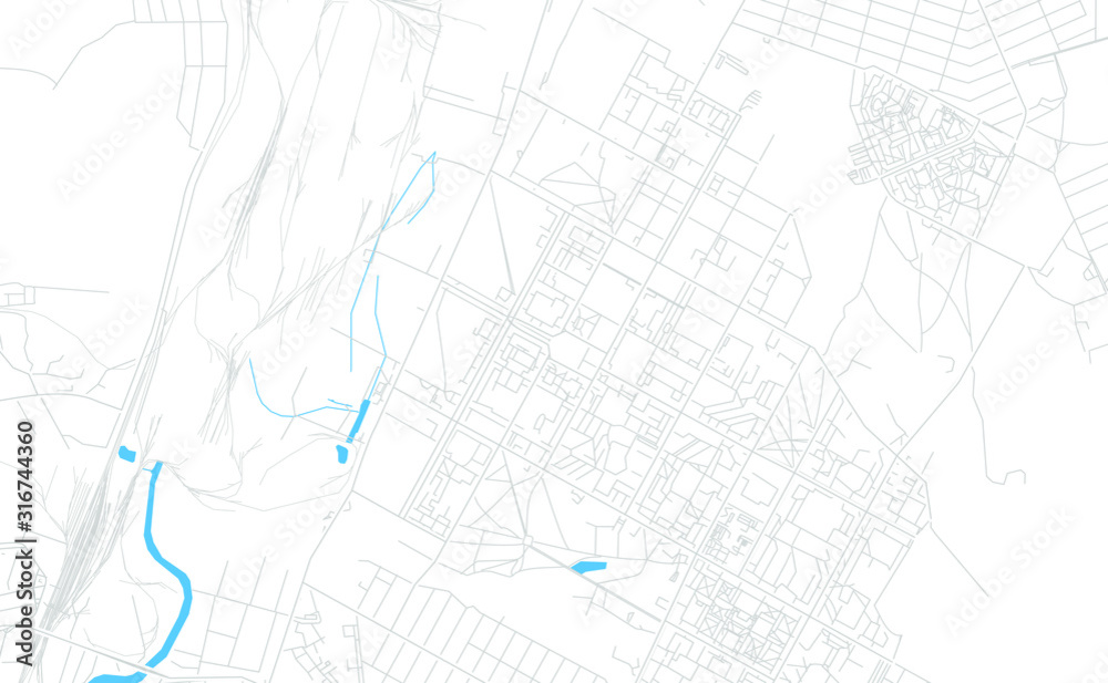 Kramatorsk, Ukraine bright vector map