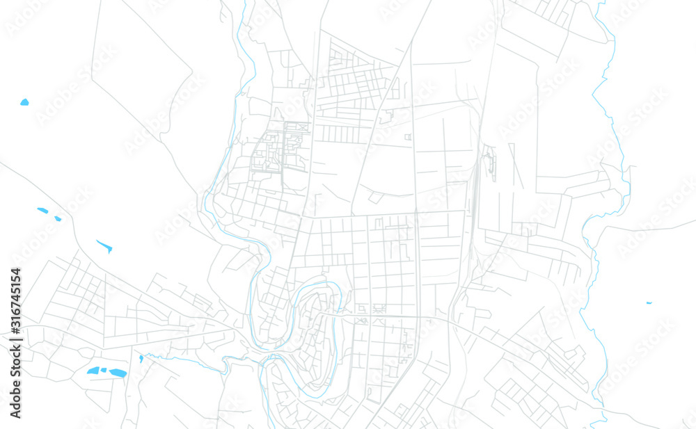 Kamianets-Podilskyi, Ukraine bright vector map