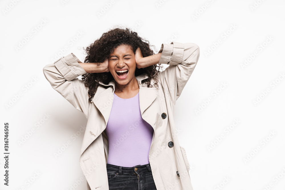 Annoyed attractive young african woman Annoyed attractive young african woman