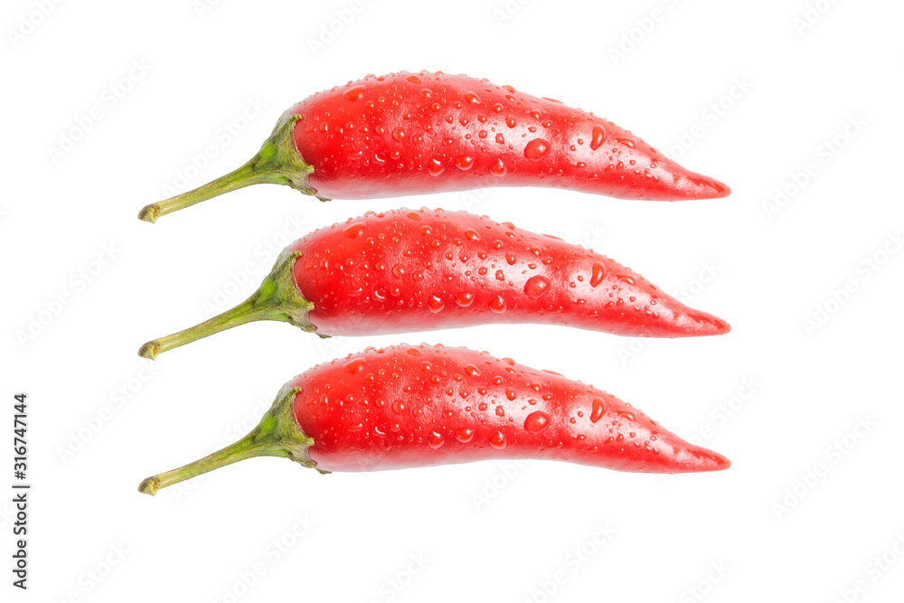 red chili peppers isolated on white background red chili peppers isolated on white background