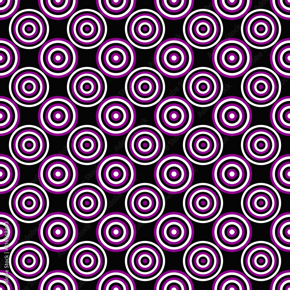 Simple seamless concentric circle pattern background - vector design
