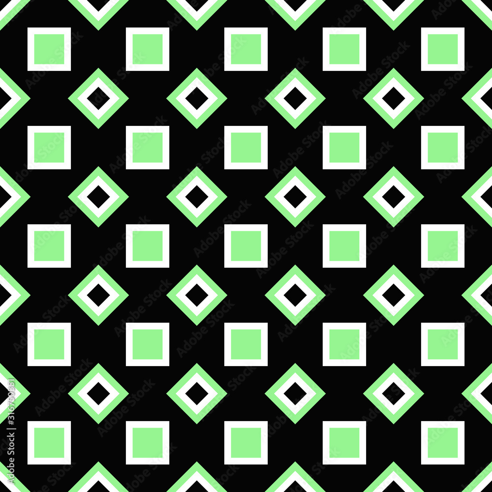 Seamless abstract square pattern background design - colored vector graphic