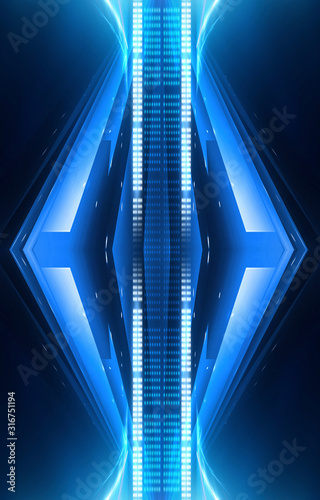 Abstract blue dark backgrou...
