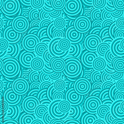 Geometrical seamless concentric ring pattern background - vector graphic