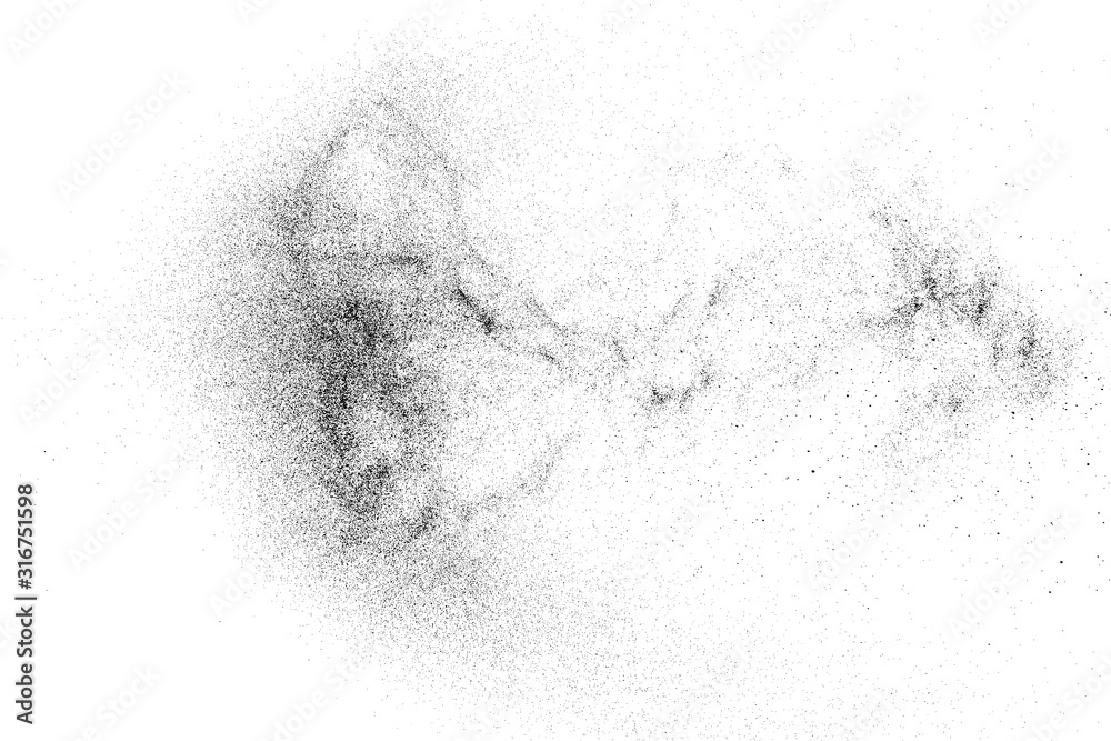 Black Grainy Texture Isolated On White Background. Dust Overlay. Dark Noise Granules. Digitally Generated Image. Vector Design Elements, Illustration, Eps 10. Black Grainy Texture Isolated On White Background. Dust Overlay. Dark Noise Granules. Digitally Generated Image. Vector Design Elements, Illustration, Eps 10.