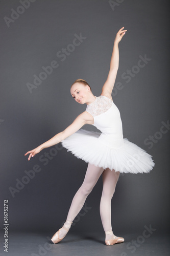Portrait of attractive ballet dancers posing