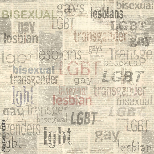 LGBT concept. Conceptual lesbian  gay  bisexual  and transgender poster design.