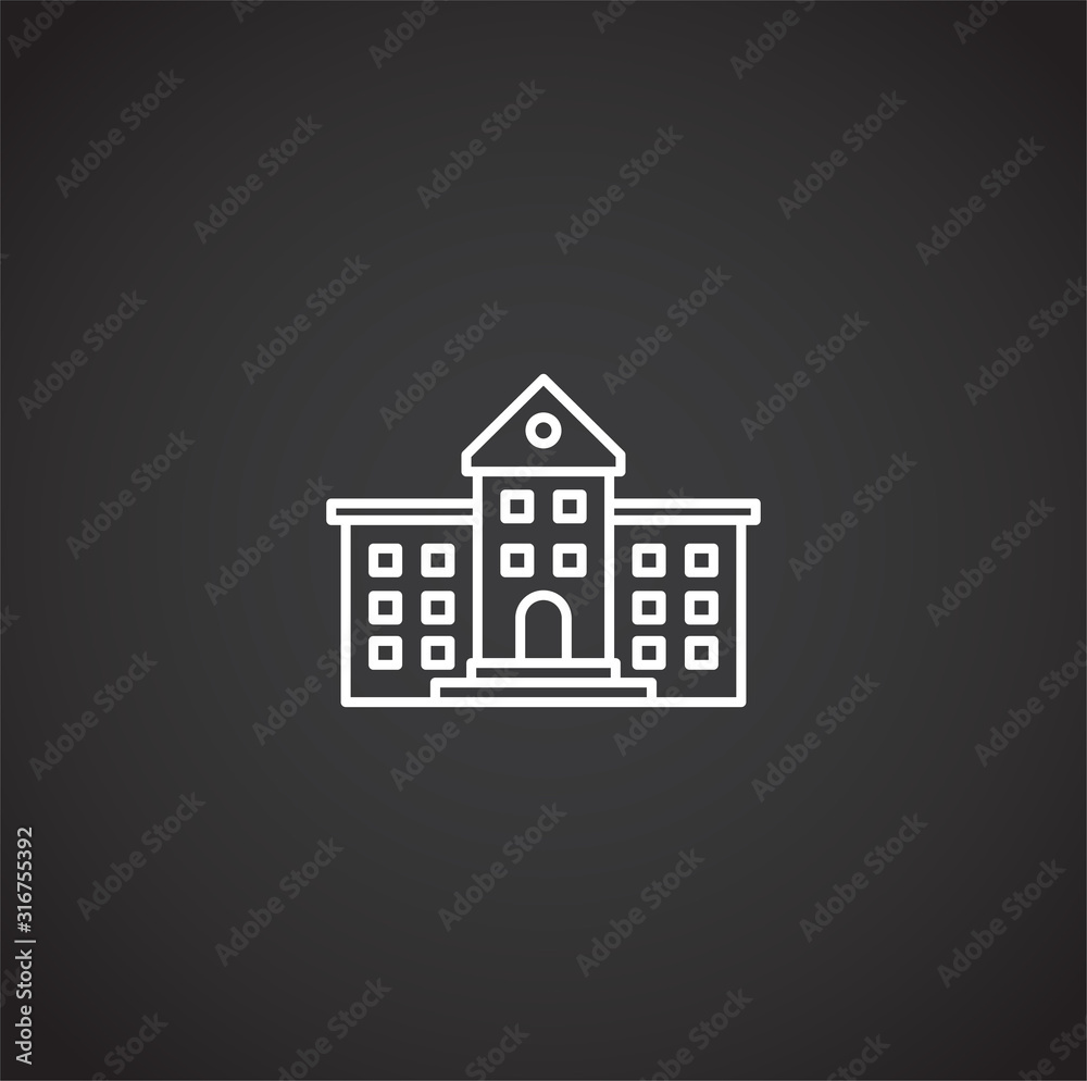 School related outline icon on background for graphic and web design. Simple illustration. Internet concept symbol for website button or mobile app