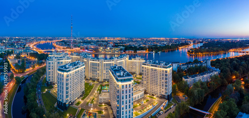 Petersburg Russia. Apartments for rent in St. Petersburg. River tours of the Neva. Night Saint Petersburg aerial view. Russian architecture. Neva River. A trip to the Russian Federation. Tourism.