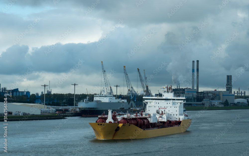 Chemical tanker arrived in Port of Rotterdam