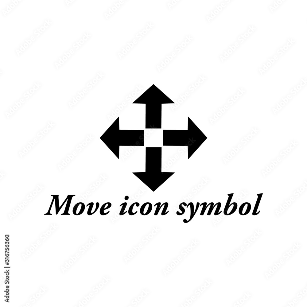 move icon symbol - illustration move icon symbol - illustration