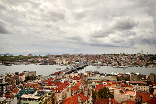 View from the Galata Tower to the Bosphorus, Istanbul
