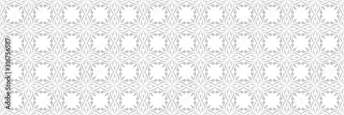 Floral seamless pattern. Gray design on white background © Liudmyla
