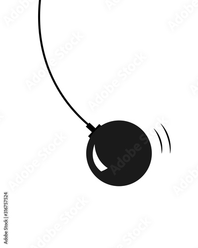 Wrecking ball icon. Clipart image isolated on white background