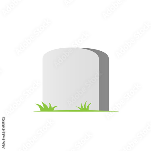 Blank headstone icon. Clipart image isolated on white background