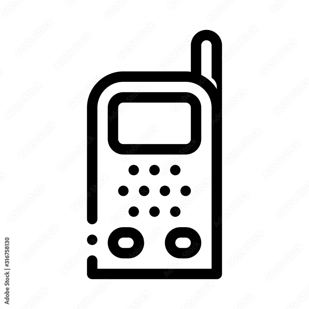 Baby Monitor Icon Vector. Outline Baby Monitor Sign. Isolated Contour Symbol Illustration Baby Monitor Icon Vector. Outline Baby Monitor Sign. Isolated Contour Symbol Illustration