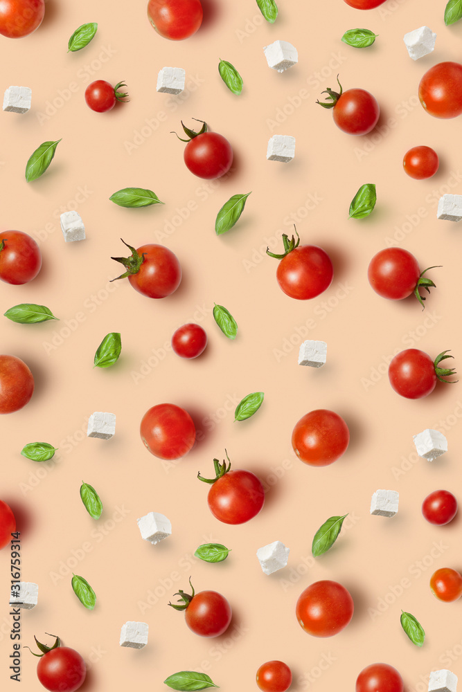 Fresh natural pizza infredients tomatoes, basil and cheese. Fresh natural pizza infredients tomatoes, basil and cheese.