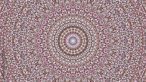 Fototapeta Naklejka Na Ścianę i Meble -  Pink floral garden mandala pattern background design - abstract geometric vector ornament wallpaper illustration