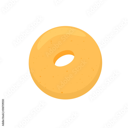 Donut plain icon. Clipart image isolated on white background