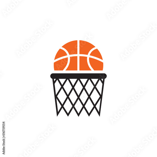 Basketball club logo design vector template photo
