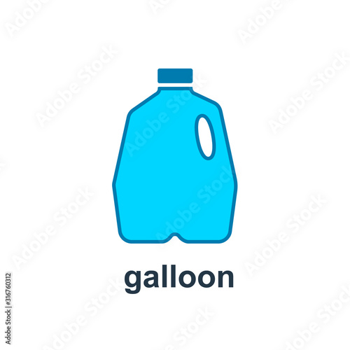 Measuring Galloon icon. Clipart image isolated on white background