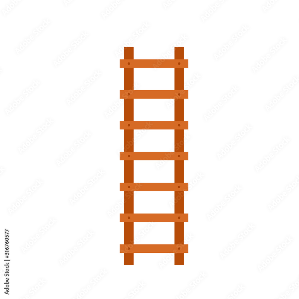 Wooden ladder icon. Clipart image isolated on white background Wooden ladder icon. Clipart image isolated on white background