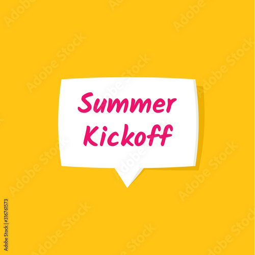 Summer kickoff design. Clipart image isolated on white background
