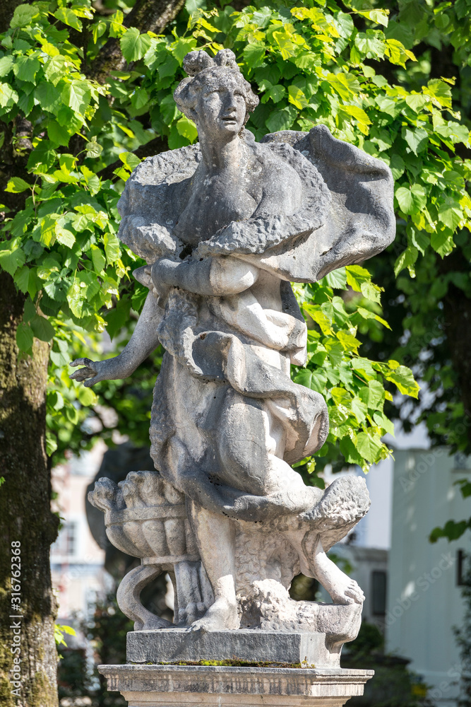 26 May 2019, Salzburg, Austria. Mirabell garden - sculptures 26 May 2019, Salzburg, Austria. Mirabell garden - sculptures
