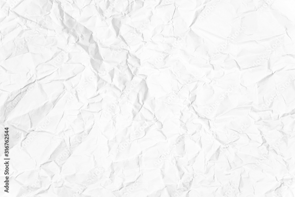 Paper texture Crumpled White.Top view.