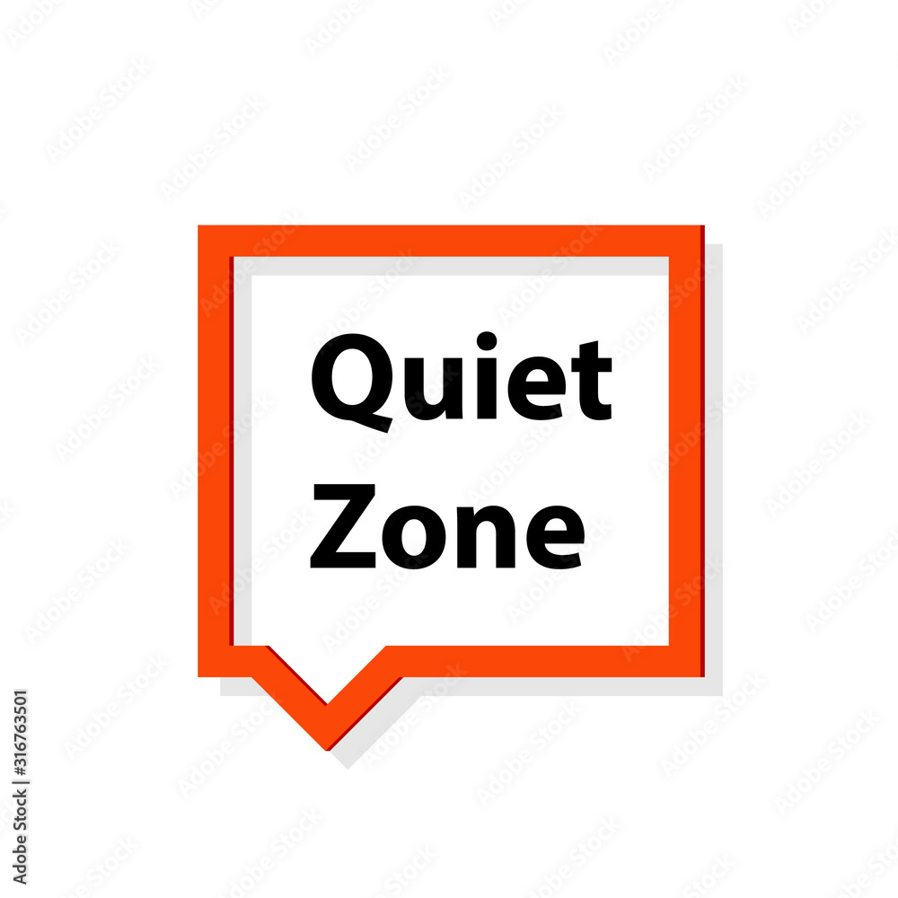 Quiet Zone design. Clipart image isolated on white background Stock Vector  | Adobe Stock