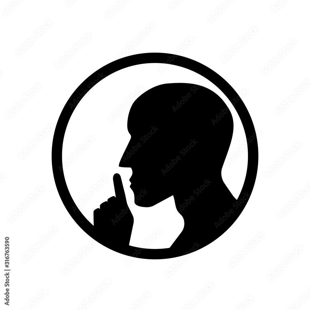 Quiet Zone sign. Clipart image isolated on white background Stock