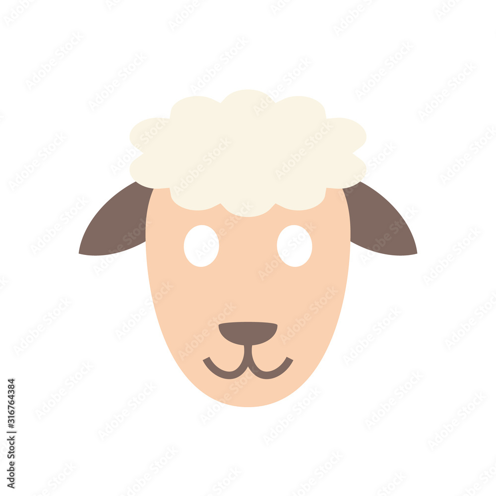 Sheep mask icon. Clipart image isolated on white background Sheep mask icon. Clipart image isolated on white background