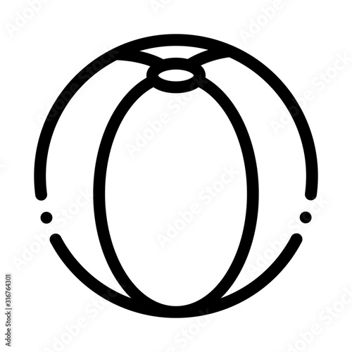 Playing Ball Icon Vector. Outline Playing Ball Sign. Isolated Contour Symbol Illustration