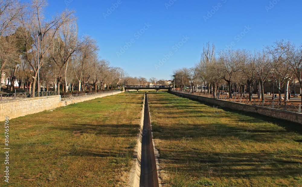 View of a dry river course