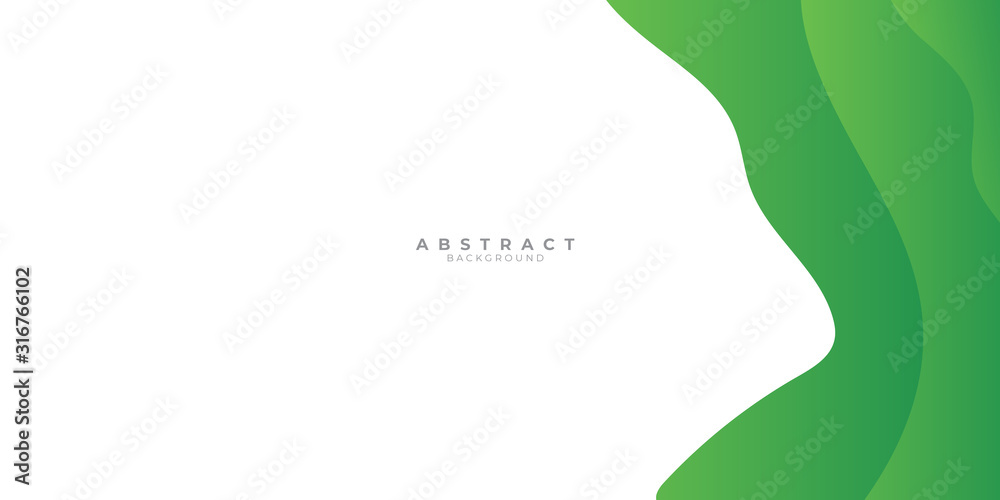 Green abstract background with liquid wave gradient color for presentation design. Suit for business, corporate, institution, conference, party, festive, seminar, and talks.