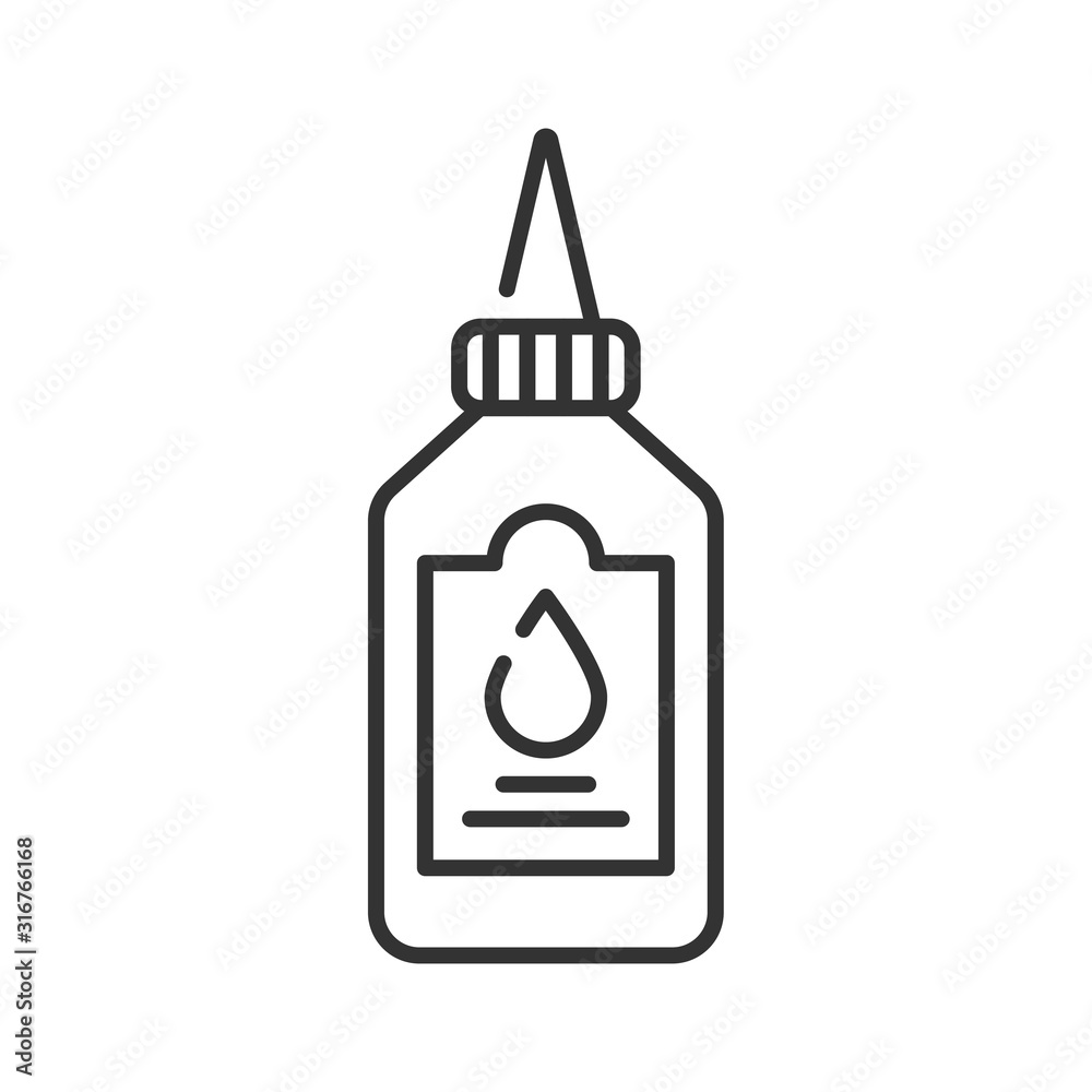 Glue black line icon. Office, home stationery. School supplies. Sign for web page, mobile app, banner, social media. Editable stroke. Glue black line icon. Office, home stationery. School supplies. Sign for web page, mobile app, banner, social media. Editable stroke.