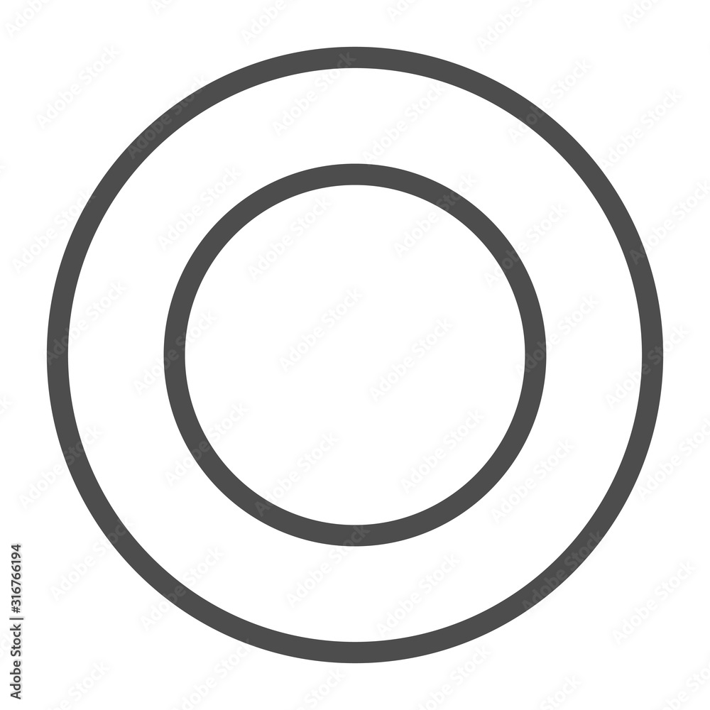 Plate outline icon vector in white back ground Plate outline icon vector in white back ground
