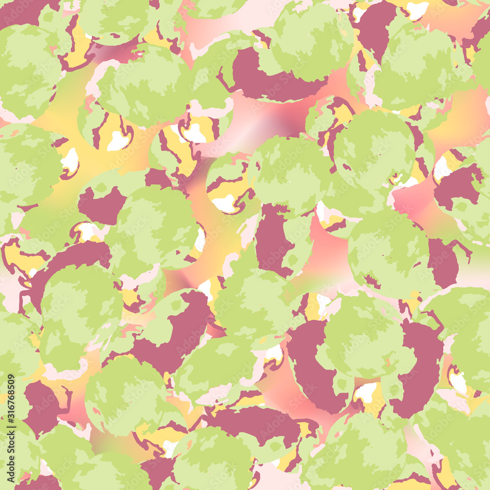UFO camouflage of various shades of wine, yellow and green colors UFO camouflage of various shades of wine, yellow and green colors