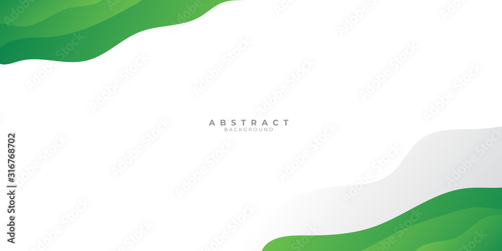 Green abstract background with liquid wave gradient color for ...