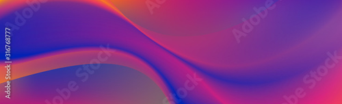 Abstract blue purple smooth liquid waves futuristic background. Vector banner design
