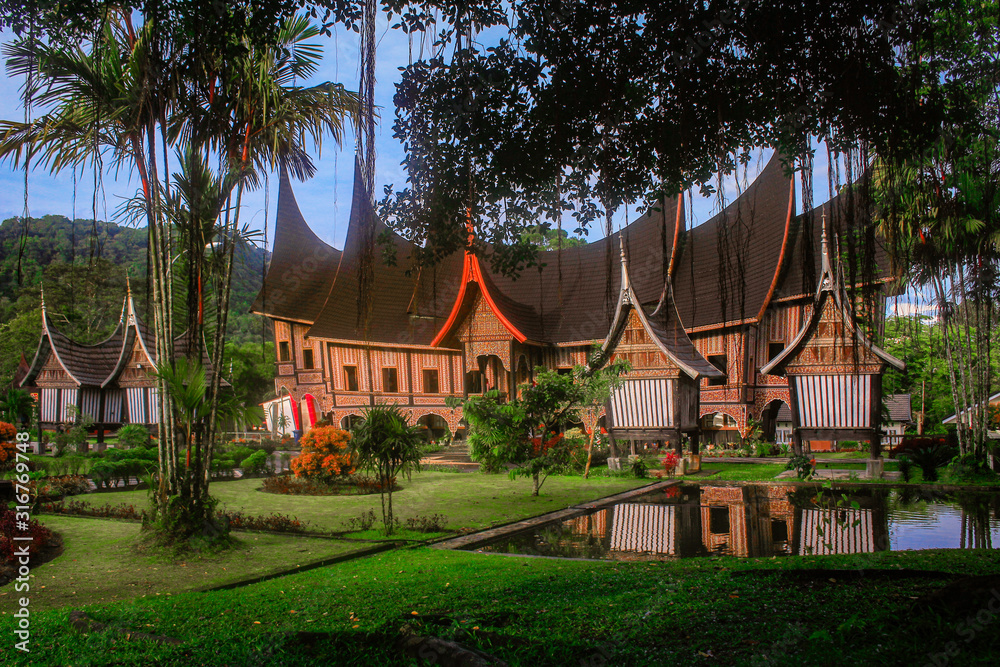 Rumah Gadang  one of the tradisional houses used by the minagkabau communit as a place to live.