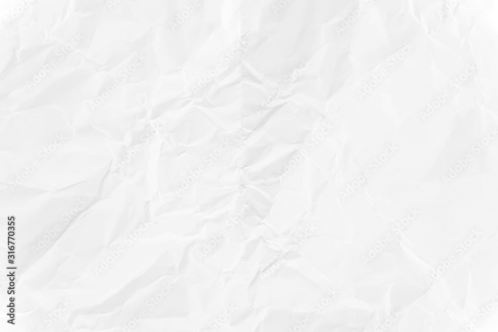 Paper texture Crumpled White.Top view.