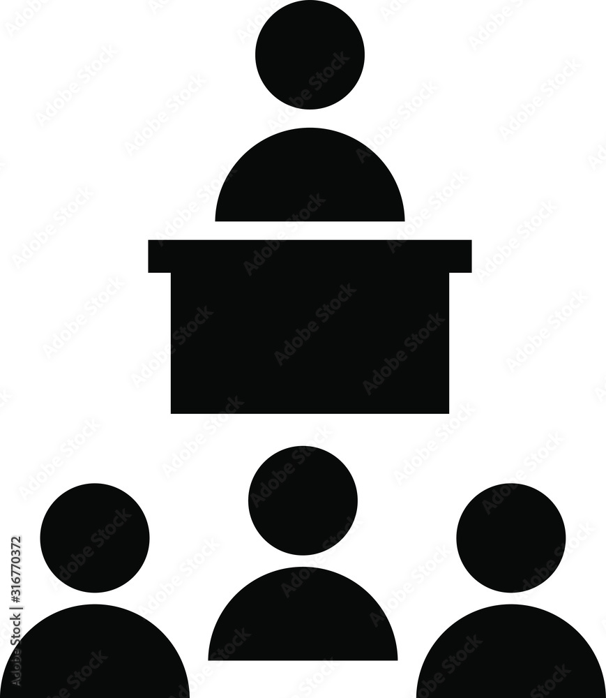 Obraz na plátně conference icon, vector illustration