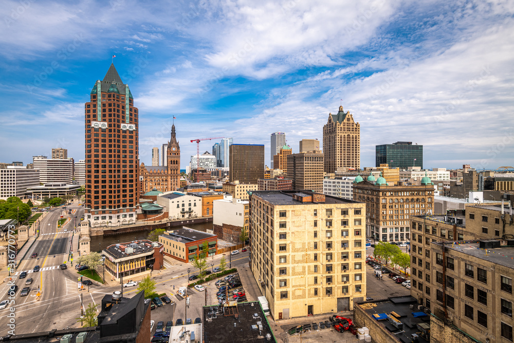 Obraz premium Milwaukee, Wisconsin, USA Cityscaper