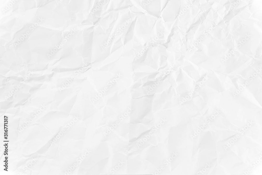 Fototapeta premium Paper texture Crumpled White.Top view.