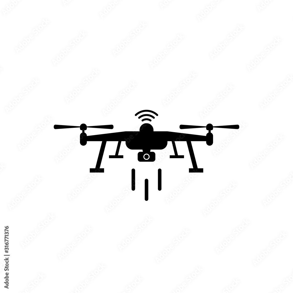 Photo and video drone vector icon
