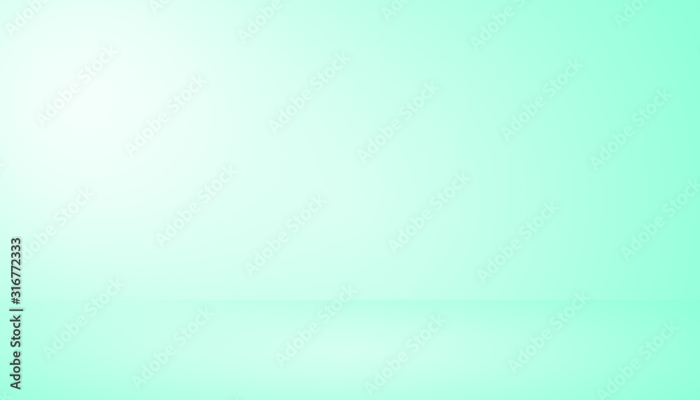Empty room studio gradient aqua green with spotlight used for background and display your product. Empty room studio gradient aqua green with spotlight used for background and display your product.
