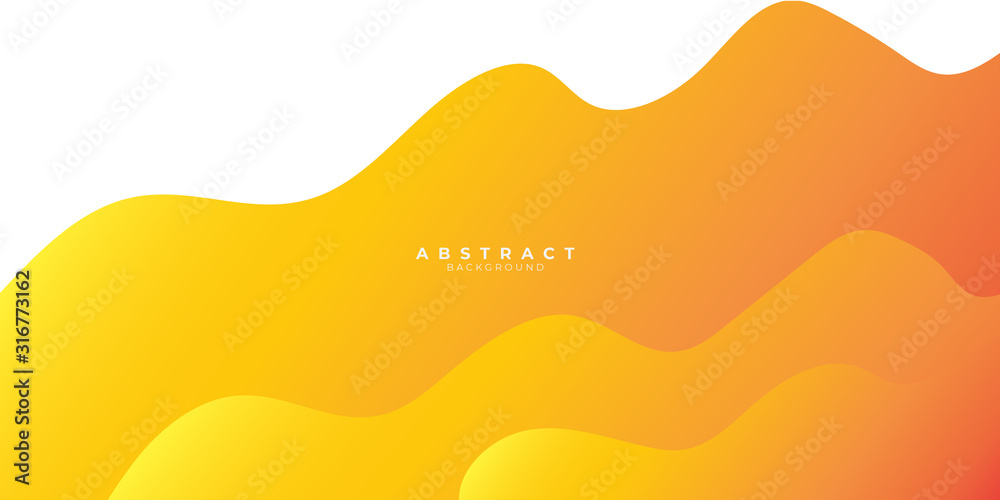 Fototapeta Abstract background orange gradient with wave effect. Modern vector Illustration. Suit for business, corporate, institution, conference, party, festive, seminar, and talks.